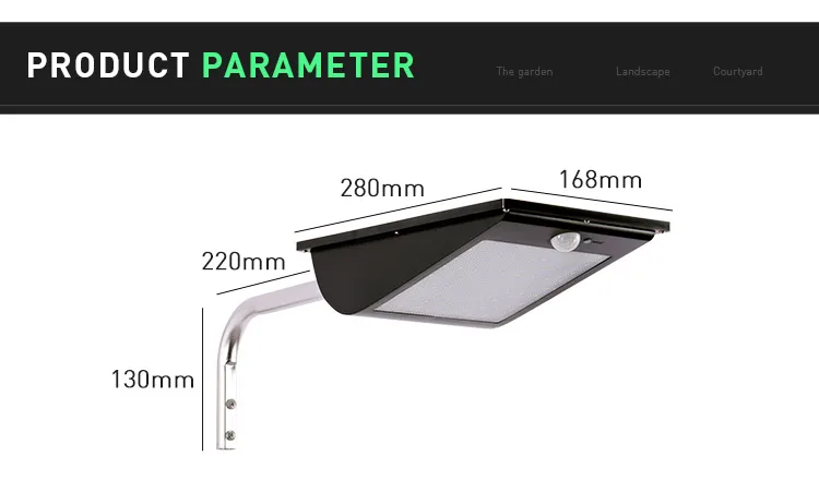 3 Mode Outdoor Garden Solar Motion Sensor Security Wall Light