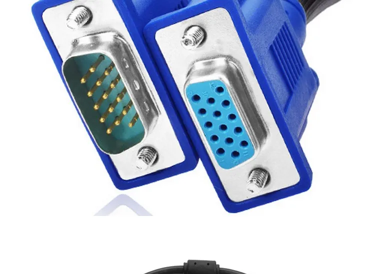 High Quality 15pin Blue Svga Vga Cable Male To Male For Pc Monitor Tv