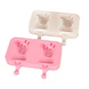 Summer Hot Selling Piggy Page Lovely Design silicone Ice Cream Maker Ice Pop silicone Ice Pop popsicle mold