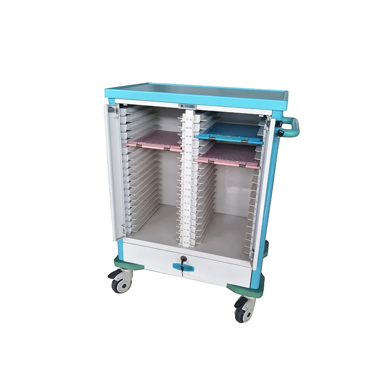 luxury mobile hospital cart medical files cart