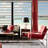Wifi phone control linen day and night blackout zebra roller blind
