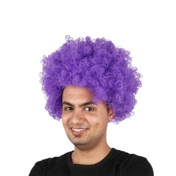 Online Purple Boys Curly Synthetic Short Afro Wigs For Sale - Buy Short ...