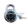 Round shape dial combination padlock with key