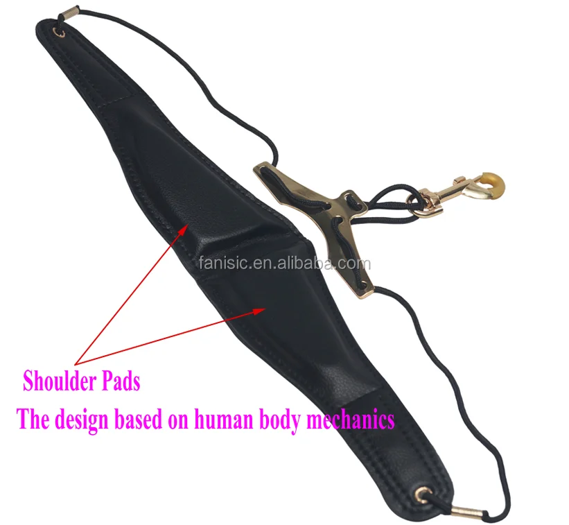 Saxophone neck straps from china of genuine leather neck strap
