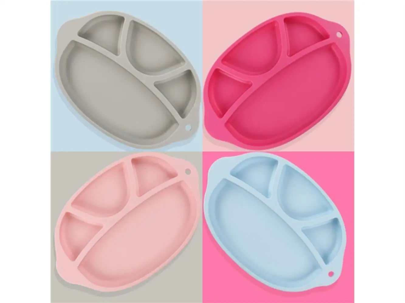 Washable Silicone Baby Plate Food Meal Silicone Baby Placemat Kids Reusable Travel Placemat