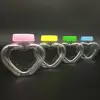 90ml heart shape wedding candy jar PET plastic containers bottle for packing