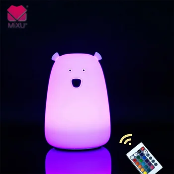 silicone bear night light