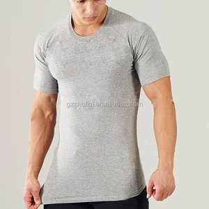 elastane t shirt athletics mens gym fitness high quality T shirt with printing logo elastane t shirt athletics mens gym fitness high quality T shirt with printing logo