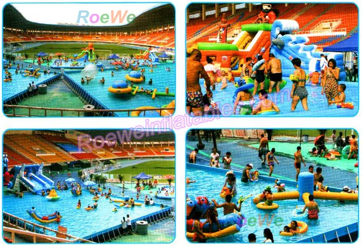 inflatable water floating park island
