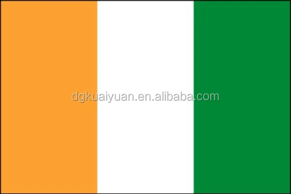 3 5 قدم العلم الأخضر الأبيض أورانج ل جمهورية كوت ديفوار الأعلام
