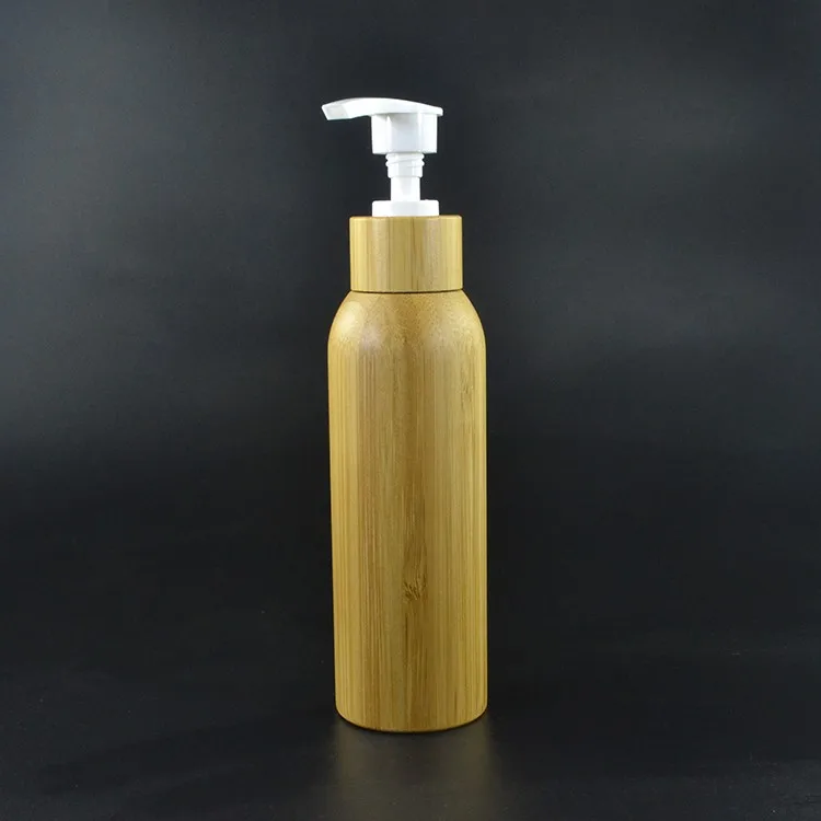 Decorative 120ml Pet Plastic Inside Bamboo Shampoo Bottle With Pump For Cosmetic Buy Bamboo