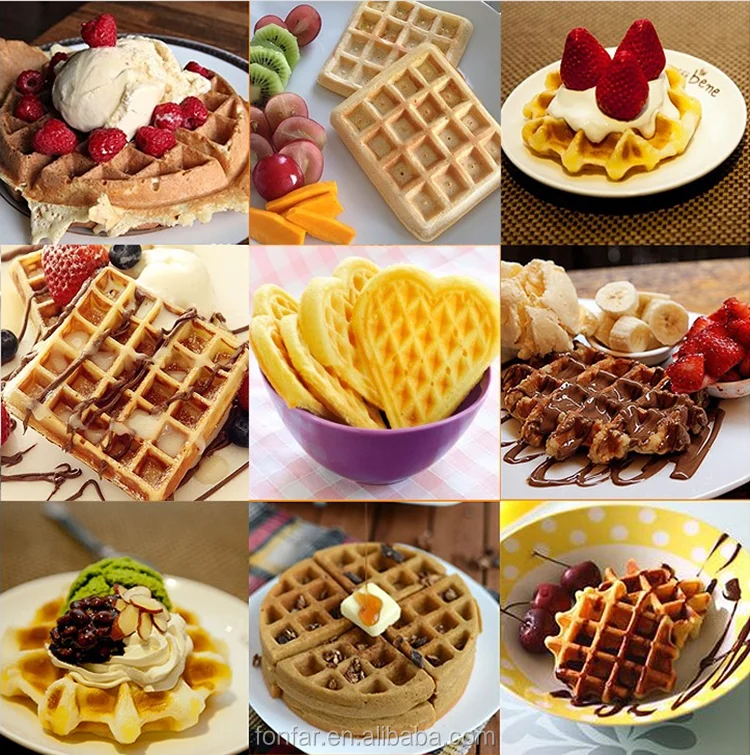 Professional Rectangle Waffle Maker /carbon Golden Malted Waffle Machine Electric