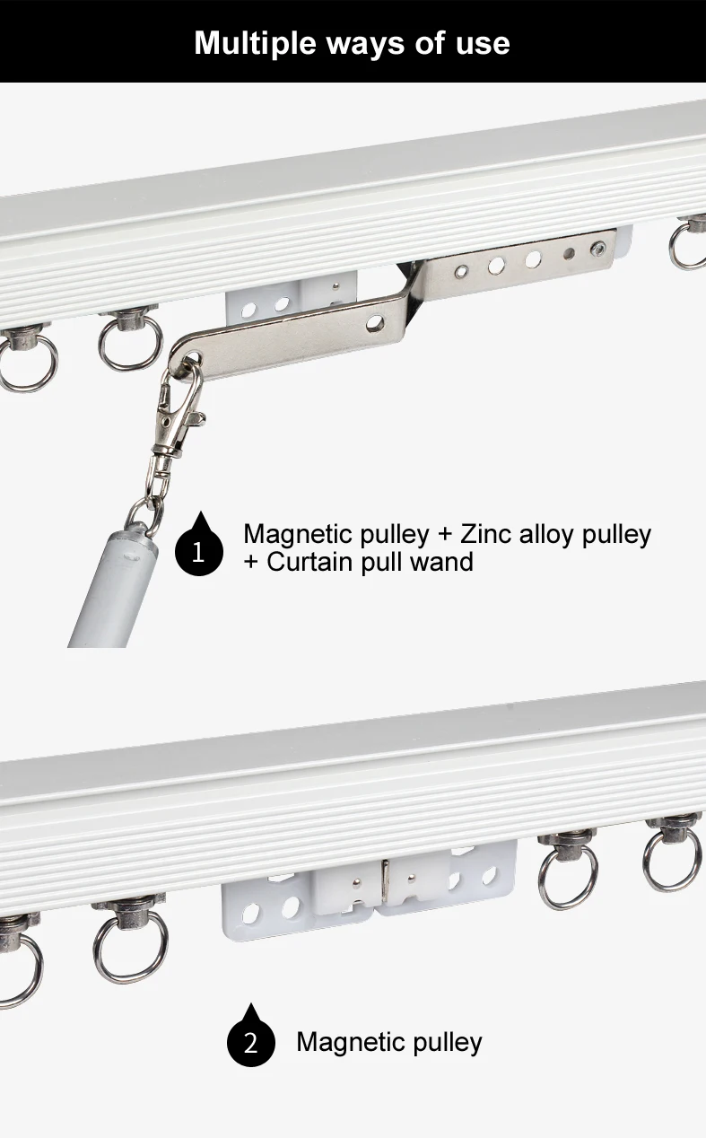 Curtain Track Pulley System Single Double Track Master Carrier - Buy ...