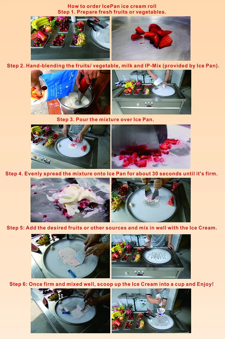 Free shipment hot sale guangzhou fried ice cream roll machine single business commercial cart for sale