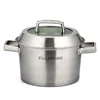 Stainless steel milk boiling pot glass lid sauce pan soup&stock pot korean soup pots