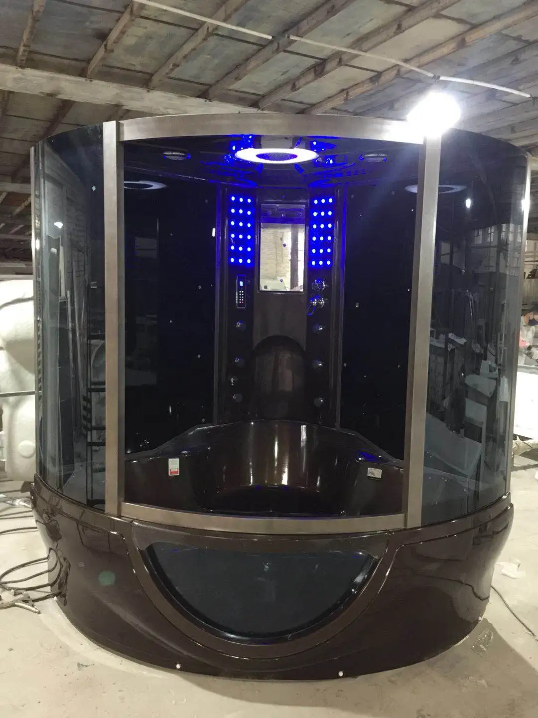 Home furniture large size  luxury arc fan-shaped steam shower room surf massage private SPA steam sauna room