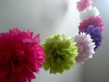 tissue paper flower garland