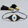 Braided Turkish Weaving Evil Eye Bracelet Evil Eye Jewelry Imported Japanese Glass Seed beads Bracelet