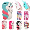 Fashion 3D Rainbow Unicorn Case Cover for IPhone 5 6 6S 7 7plus 8 8plus Soft Silicon Cell Phone Case