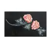 High Quality Cemetery Usage Indian Black Granite Rose Flower Etching Tombstone