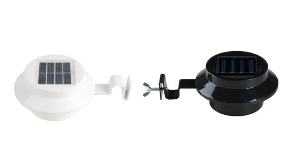 LED Solar Lights Waterproof 3 LED White Fence Solar Gutter Light solar fence lamp solar water tank lamp