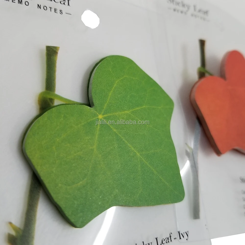Unique Foliage Sticky Note Pad In Different Size,Maple Leaf Memo Pad
