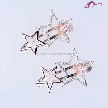 Girls Lovely Wedding Hair Grips Ornaments Crystal Decorative Star