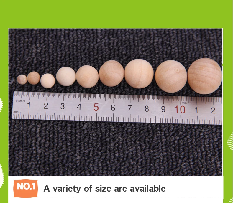 工厂手工天然雪松10毫米14毫米木材中空球40毫米5厘米直径大山毛榉