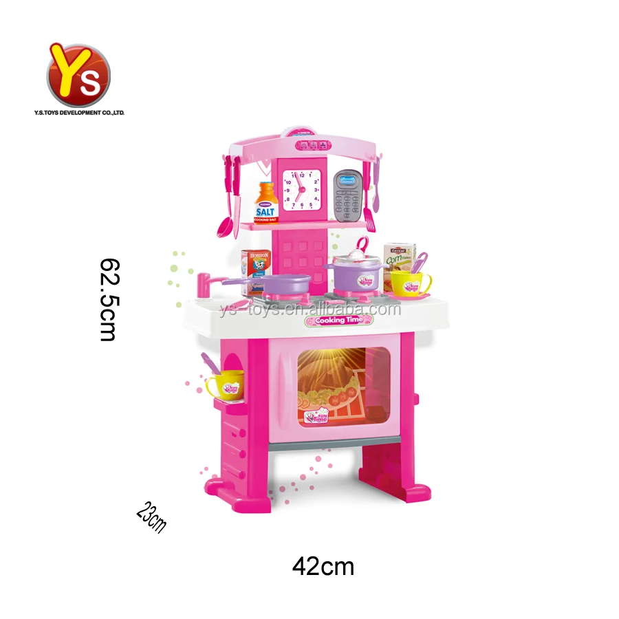 toy kitchen with microwave