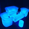Hot selling PE led lighting sofa , combinational sofa set with battery and charge suit for outdoor events