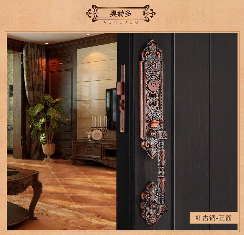 Antique designs main door lock for residential