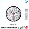 Ronda Quartz Clock Movement 517 with Day indicator Day-date quick change 3 hands long battery life 45 months