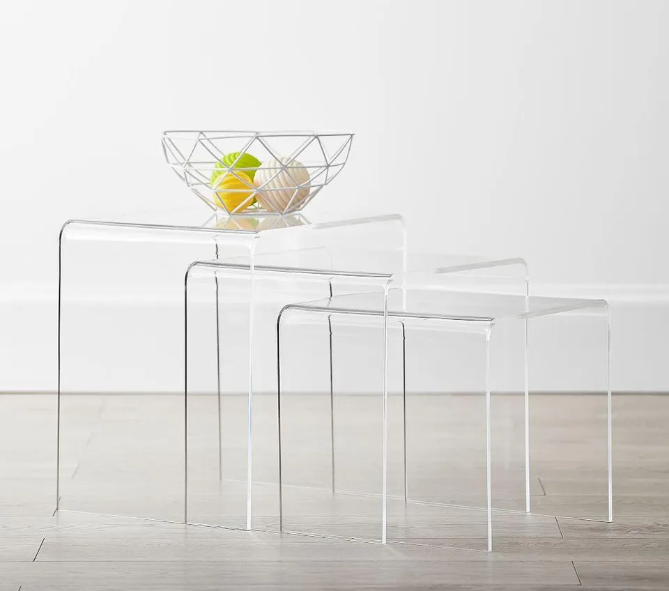 Acrylic Nesting Table Coffee End Table Lucite Side Table Set Buy