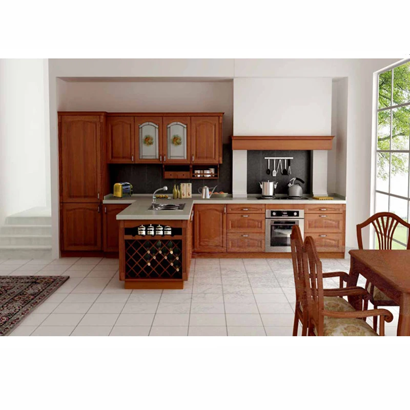 Luxury Kitchen Customized Solid Wood Kitchen Cabinets Houses In