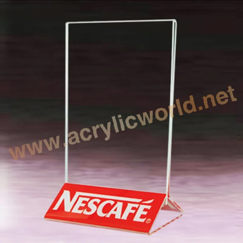 Plastic Triangle Table Top A3 A4 A5 A6 Acrylic Sign Holder Display Menu