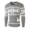 Reindeer snowflake knitted jumper mens christmas sweater