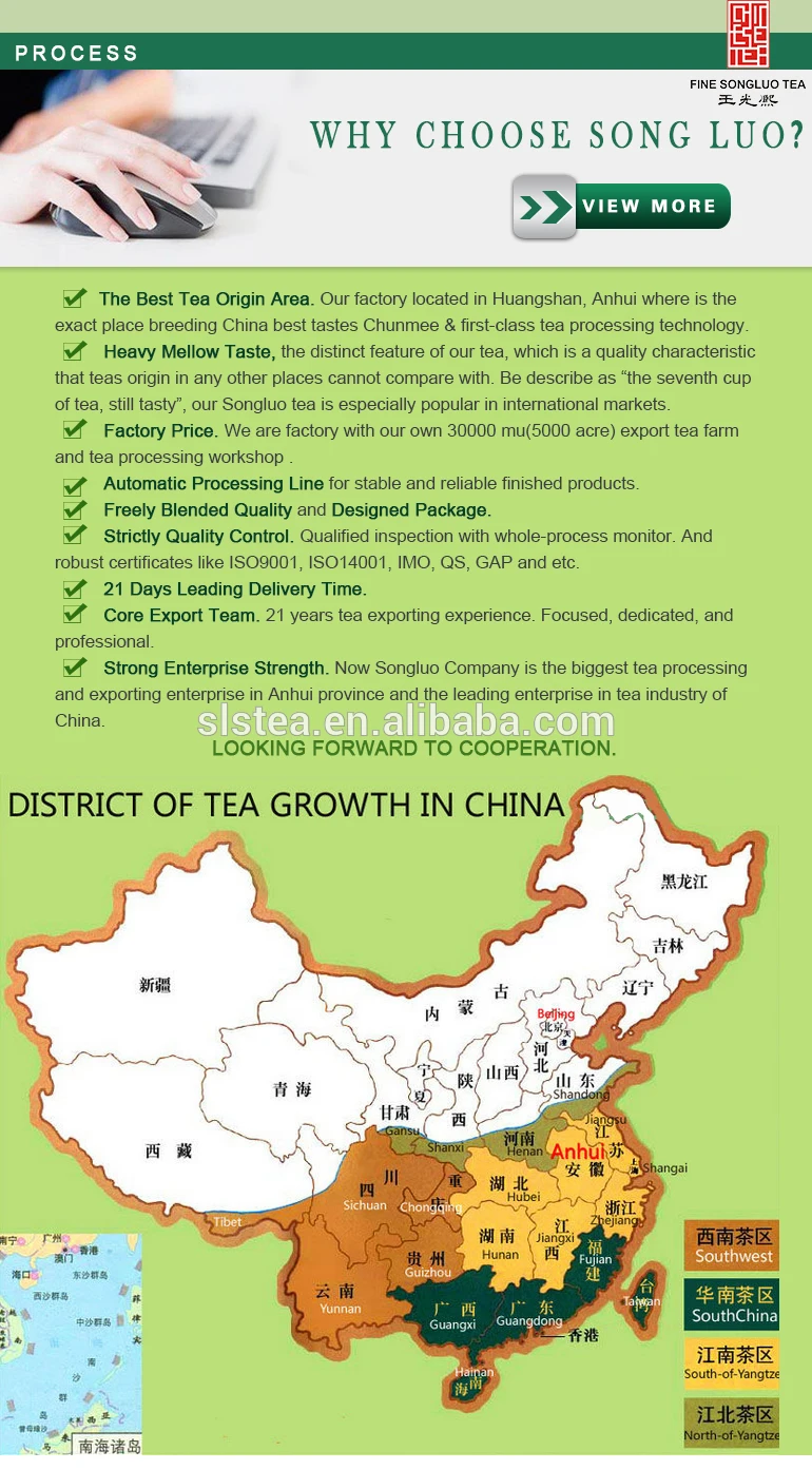 Best Chinese tea brands WANGGUANGXI chunmee green tea 41022 8A top quality - 4uTea | 4uTea.com