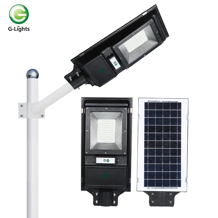 Energy Saving Outdoor Ip65 Waterproof integrated all in one 60watt 100watt solar Led Street Lamp