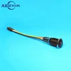 1677F 220V High Flush Head Power Logo Illuminated 5 Pin Push Button SwitchBlack