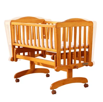 Small Cheap Pine Wood Baby Crib With Cradle Buy Low Price Pine