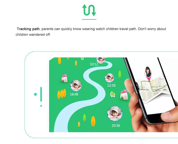 High Quality 1.22 Inch Touch Screen WIFI Tracker SOS Emergency Calling Q90 Baby Kids GPS Smart Watch