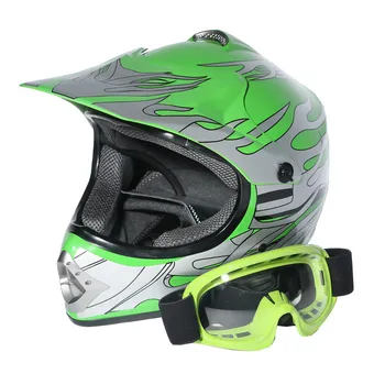 green dirt bike helmet