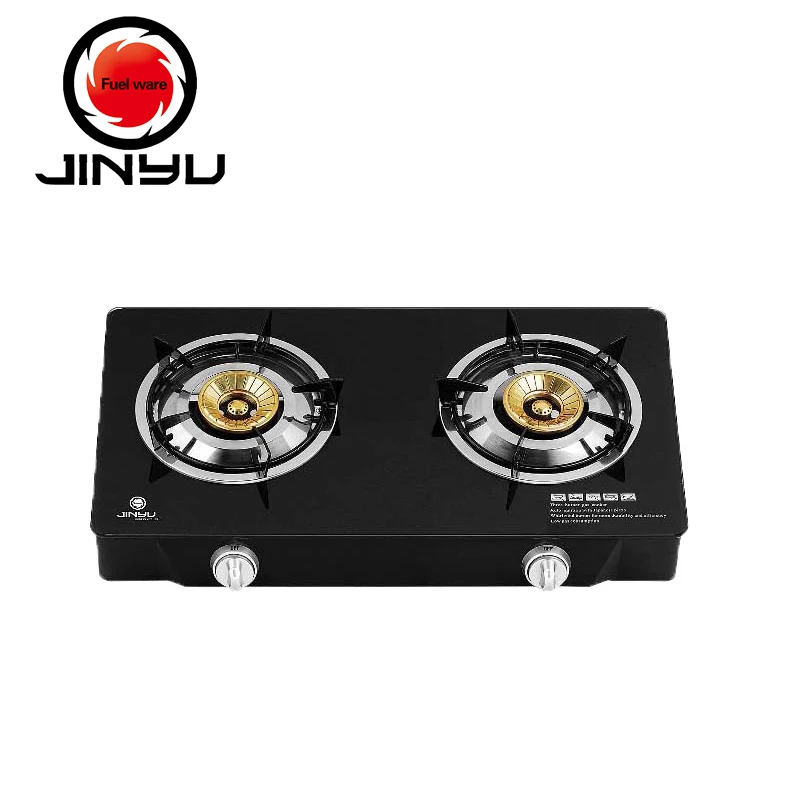 Household Sales Hot 2 Burner Black Tempered Glass Gas Stove Oven Cooktops Prices Buy Double