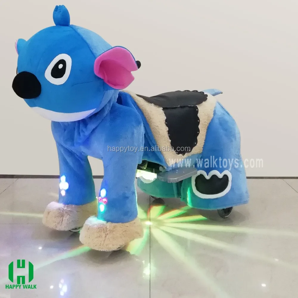 Best Price Battery Operated Plush Animal Ride Dog Scooter Animal