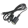 CE VDE morden 2 pin round pin european plug lamp cord set with switch weaving wire au power cord