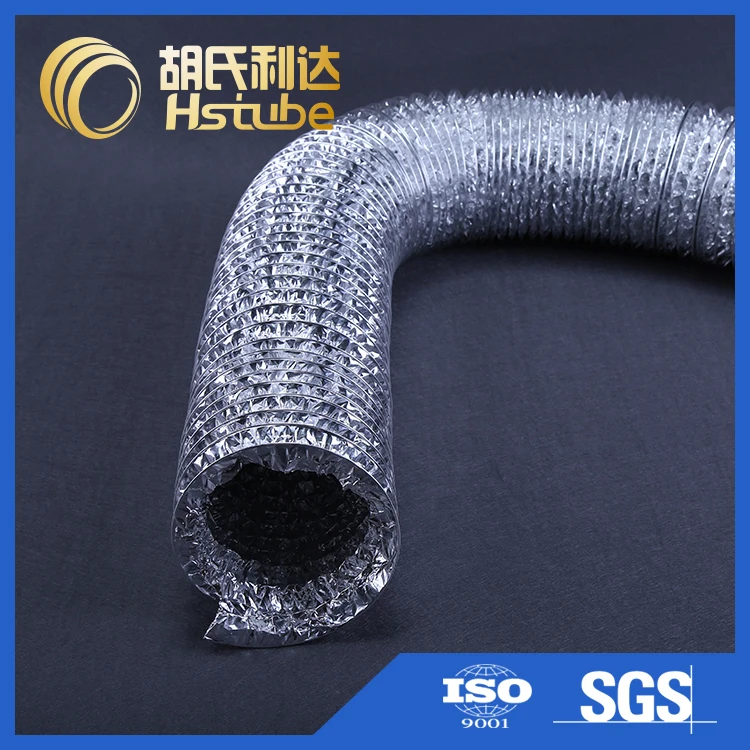 Noninsulated Aluminium Flexible Air Ducts With Double Aluminum Foil