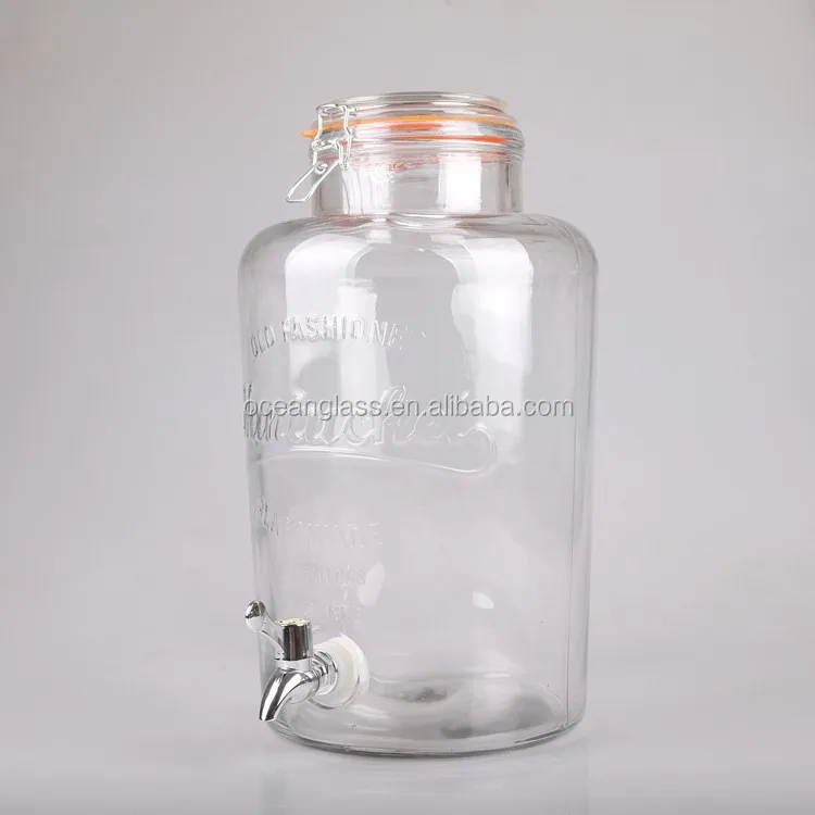 activación óptica de vidrio Para bebidas frías y calientes Dispensador de bebidas con grifo vidrio 8 litros