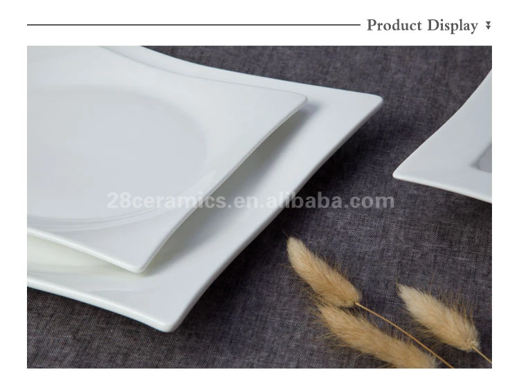 amazon top seller 2019 ecofriendly catering white Nordic ceramics plates porcelain white luxury for restaurant use