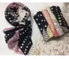 2019 Arrival love girls hair accessories life rectangle maxi turban pareo mascadas chapel hijab summer print dot scarf shawl