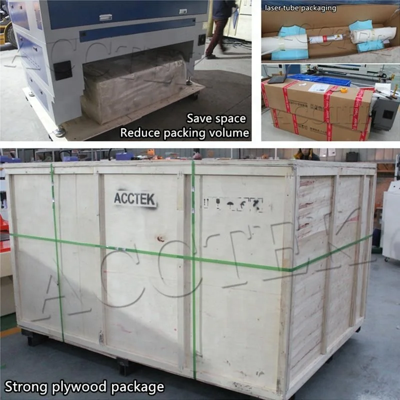 AccTek cnc co2 laser AKJ1530H metal laser cutting machine with beijing reci laser tube